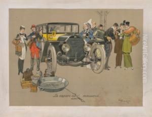 "l'ambusque : Le Depart, Le Retour", Imp. Champenois, Paris, Deux Affiches