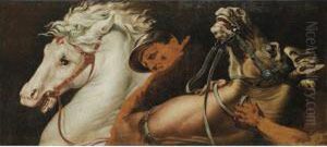 Chevaux Effrayes, Detail De La Bataille De Constantin D'apresraphael.