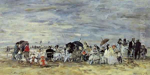 Trouville Beach Scene - view 1