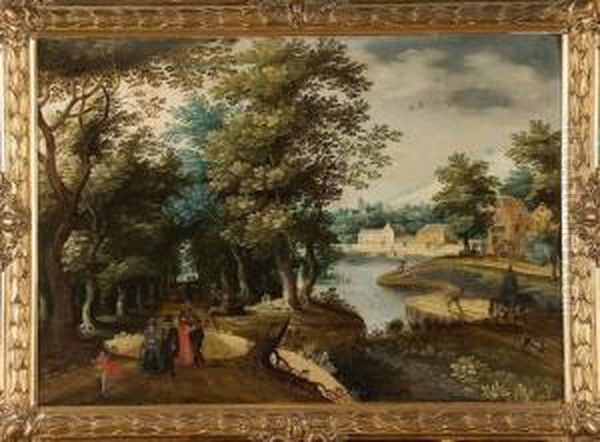 Promenade Galante Au Bord De L"" Etang - view 1