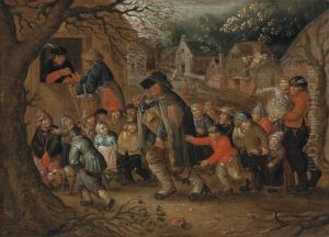 I The Blind Hurdy-gurdy Player by David Vinckboons I