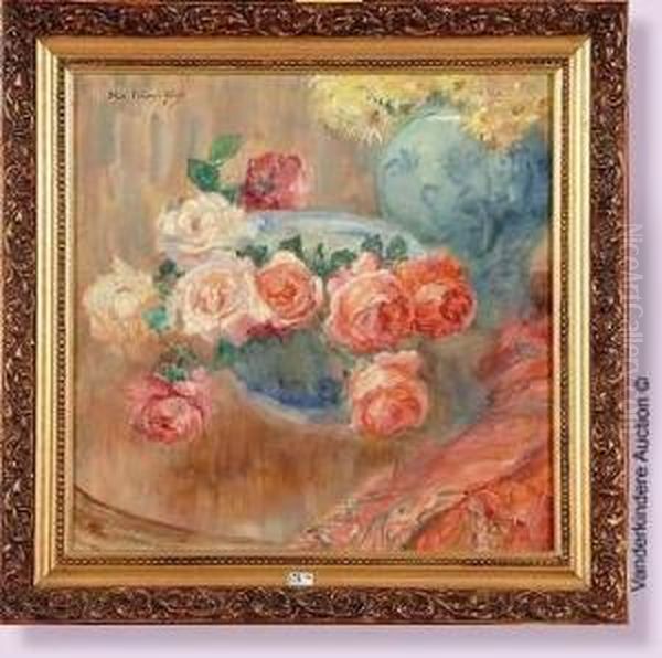 Le Bol De Roses Et Les Chrysanthemes D'ete - view 1