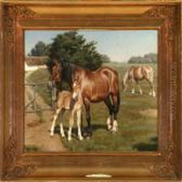 Grazing Horses - view 1