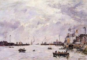 Le Havre, the Outer Port by Eugene Boudin