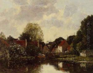 Canel near Dordrecht by Eugene Boudin