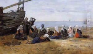 Berck, Group of Fishwomen Seated on the Beach Berck, Group of Fishwomen Seated on the Beach