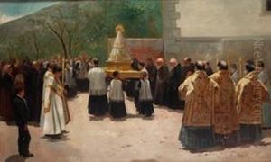 Procesion De La Virgen by Salvador Viniegra Y Lasso