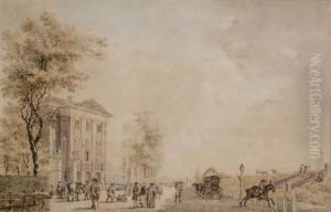 View Of The Zwanenburg Manor by Reinier Vinkeles
