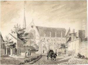 View Of The Church At Passy, Near Paris