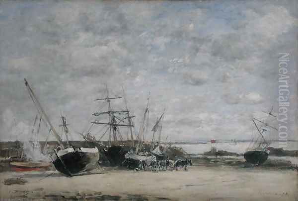 Vessels and Horses on the Shoreline - view 1