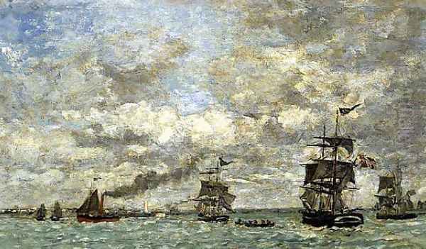 Anvers. Bateaux sur l'Escaut 1871-74 - view 1