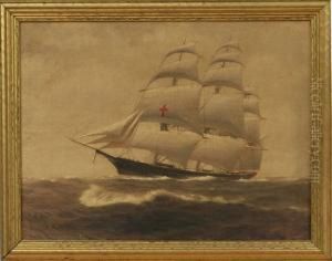 Three-masted Ship by Frederick Porter Vinton