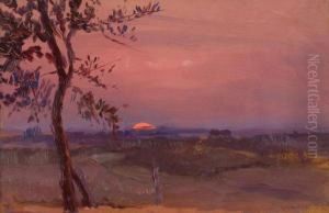 Paesaggio Al Tramonto