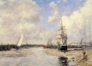 Estuary at Trouville by Eugene Boudin