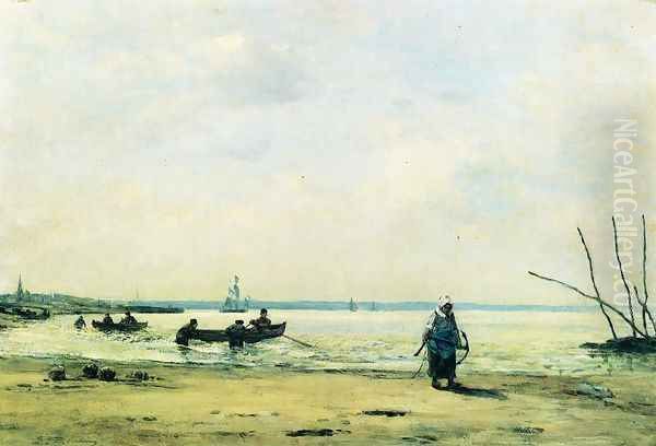 The Shore at Low Tide near Honfleur - view 1