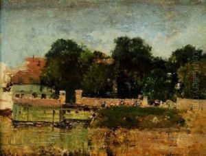 Chaumiere Au Bord De La Riviere by Victor Viollet-Le-Duc