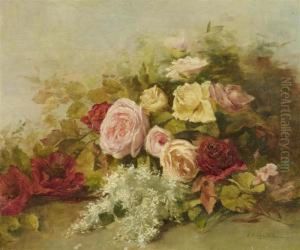 Still Life With Roses by Auguste Constantin Viollier
