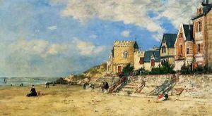 The Tour Malakoff and the Trouville Shore by Eugene Boudin