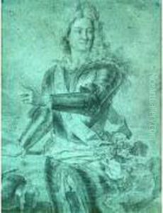 Portrait De Louis Alexandre De Bourbon, Comte De Toulouse, D'apres Rigaud by Charles Vionnet