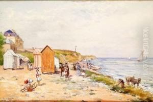 Sur La Plage De Lion Sur Mer by Felix Vionnois