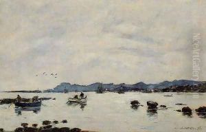 Golfe-Juan, the Bay and the Mountains of Esterel by Eugene Boudin