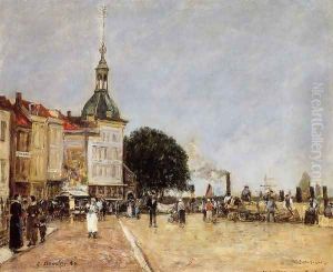 The Town of Dordrecht by Eugene Boudin