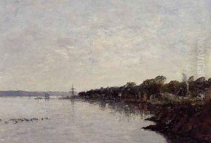Brest, the Banks of the Harbor by Eugene Boudin