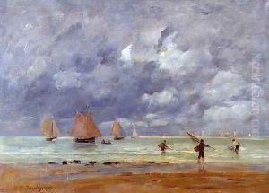 Fishermen and Sailboats near Trouville