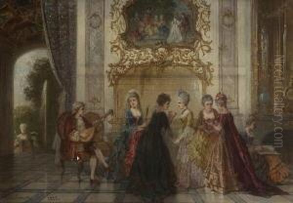 Elegante Gesellschaft Im
Rokokosalon. - view 1
