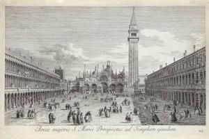 Areae Majoris S Marci Prospectus Ad Templum Ejusdem by (Giovanni Antonio Canal) Canaletto