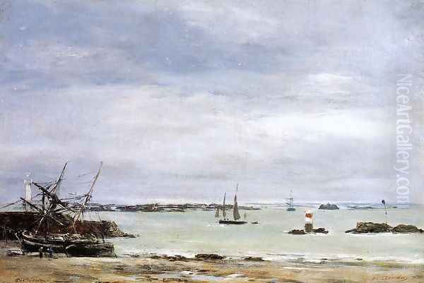 Portreiux, the Port at Low Tide - view 1