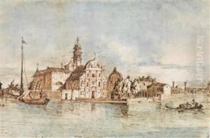 Blick Auf San Clemente Invenedig by (Giovanni Antonio Canal) Canaletto