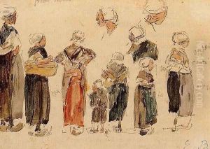 Breton Peasants by Eugene Boudin