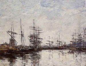 Deauville, the Harbor VI by Eugene Boudin
