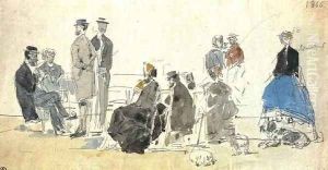 On the Beach I by Eugene Boudin