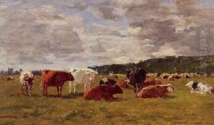 Pasture at Deauville by Eugene Boudin