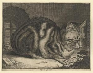 The Large Cat (duthuit 46; Holl. 42) by Cornelius de Visscher