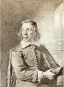 Portrait De Jan De Paep, Concierge A La Bourse D'amsterdam by Cornelis Ii Visscher