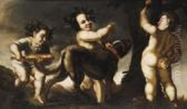 Gioco Di Putti Con Cane - view 1