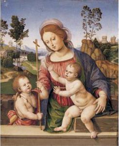 Madonna And Child With The Infant St. John The Baptist In A Landscape
