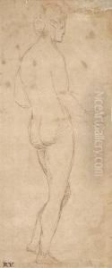 A Woman Seen From Behind Turned To The Right by Timoteo Viti