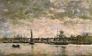 Le Port a Camaret by Eugene Boudin