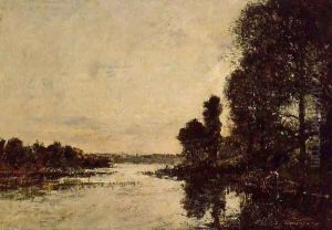 Le bras de mar de Karoulle, Hopital Camfrout by Eugene Boudin