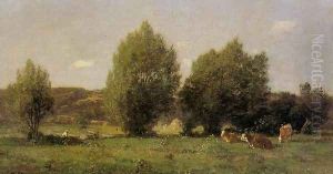 Landscape near Honfleur by Eugene Boudin