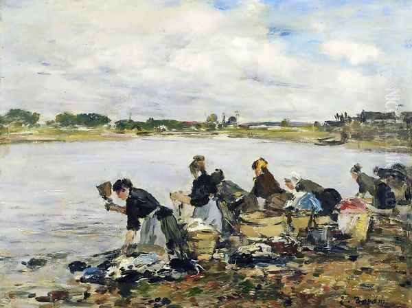 Laundresses on the Banks of the Touques - view 1