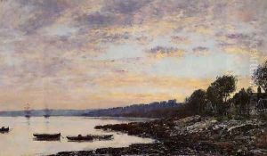 Brest, the Harbor I by Eugene Boudin