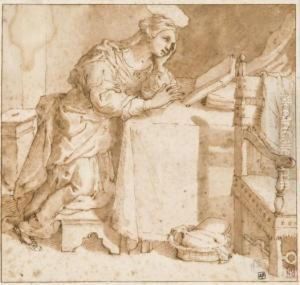 Sainte En Priere by Antonio Viviani Il Sordo
