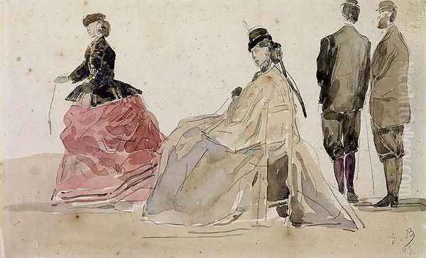 Crinolines on the Beach - view 1