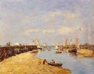 Trouville, the Jettys, Low Tide VI by Eugene Boudin