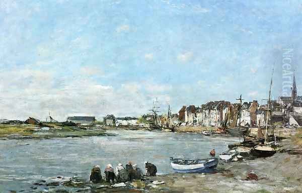 Laundresses on the Banks of the Port of Trouville - view 1